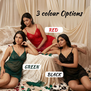 Premium Lace Babydoll Nightwear Set (BDN3)
