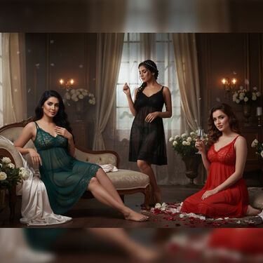 Premium Lace Babydoll Nightwear Set (BDN3)