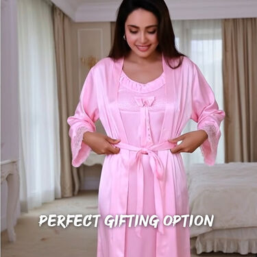 2Pc Daily Wear Premium Nighty & Robe Set - Pick Any 1 (2NS)