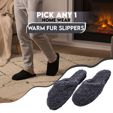 Pick Any 1 Home Wear Warm Fur Slippers (SS38)