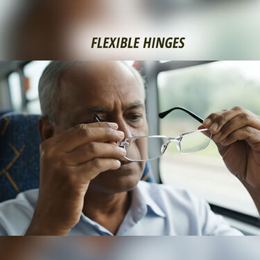 Rimless Foldable Adaptive Power Reading Glasses Buy 1 Get 2 Free  (3TFORG10)