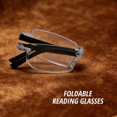 Rimless Foldable Adaptive Power Reading Glasses Buy 1 Get 2 Free  (3TFORG10)