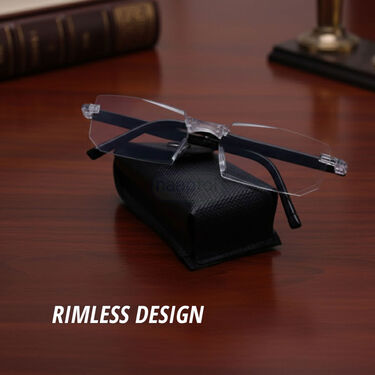Rimless Foldable Adaptive Power Reading Glasses Buy 1 Get 2 Free  (3TFORG10)