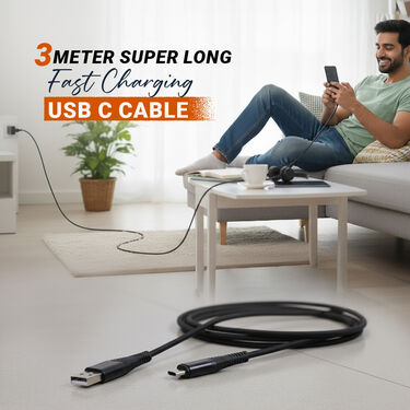 3 M Super Long Fast Charging Usb C Cable (CDC17)