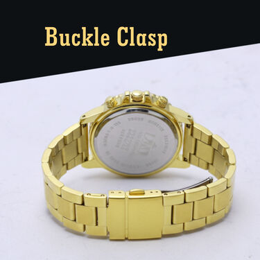 Mens Golden Watch With Free Ladies Designer Watch (MLGW17)