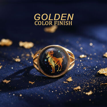 Golden Zodiac Rashi Ring (ZR1)