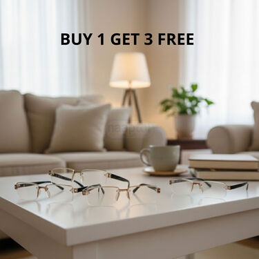 Rimless Adaptive Power Coloured Reading Glasses Buy1 Get 3 Free (4CORG)