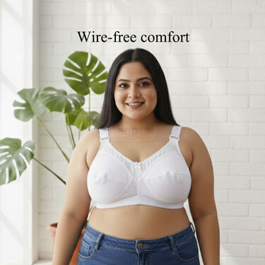 Pack of 3 Full Coverage Daily Wear Bust Support Bra - Plus Size Only (3FCB5)