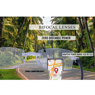 Rimless Adaptive Power Bifocal Reading Glasses Buy 1 Get 3 Free (4BORG)