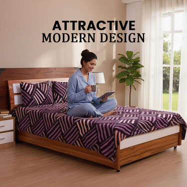 Double Bed Warm Bedsheet With 2 Pillow Covers Free (DBS34)