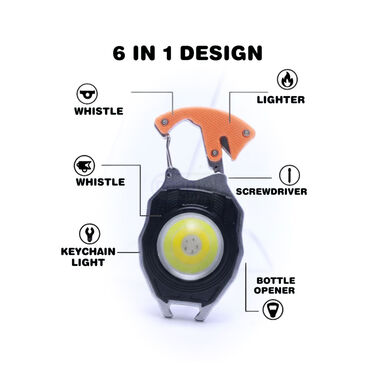 Ultra Bright Keychain Led Light Inbuilt Tools & Lighter (LL19)