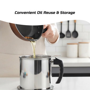 Stainless Steel Oil Filter Pot (1.0 Ltr) (1SOP1)