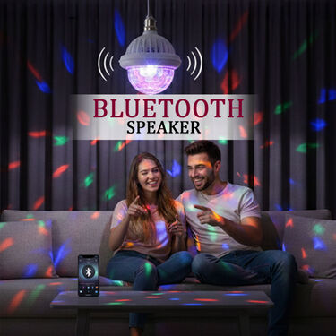 360 Degree Colorful Rotating LED Decorative Disco LED Bulb With Bluetooth Speaker (BLS18)