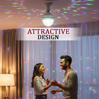 360 Degree Colorful Rotating LED Decorative Disco LED Bulb With Bluetooth Speaker (BLS18)