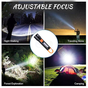 Premium Rechargeable LED Metal Torch With Hard Case (LL28)