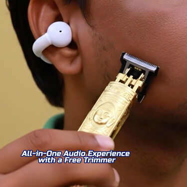 Bluetooth Single Ear Clip With Free Buddha Trimmer (TWS98)