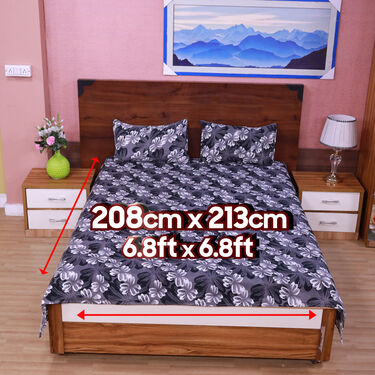Pack Of 8 Double Bed Sheets With16 Pillow Covers Free (8BS66)