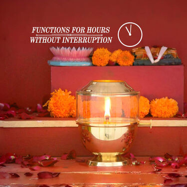 Brass Akhand Diya With Adjustable Bati (1BAD3N)