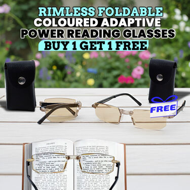 Rimless Foldable Coloured Adaptive Power Reading Glasses Buy 1 Get 1 F ...