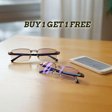 Rimless Foldable Coloured Adaptive Power Reading Glasses Buy 1 Get 1 Free (2FCORG13)
