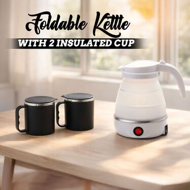 Foldable Kettle with 2 Insulated Cup (CM3)