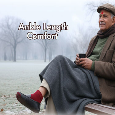 6 Pair Fleece Ankle Length Winter Socks For Men (ASM2)