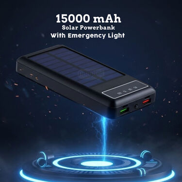 15000 MAh Solar Powerbank With Emergency Light (PB36)