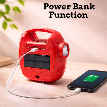 Solar Powered Speaker With Radio,Torch And Power Bank Function (BLS19)