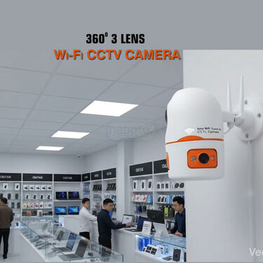 360 View 3 Lens Smart Wifi Camera  (CCTV32CS)