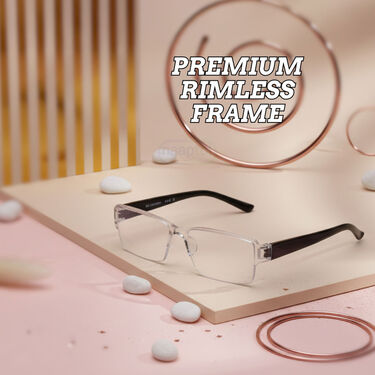 Rimless Bifocal Adaptive Power Reading Glasses B1G2 Free (3BORG14)