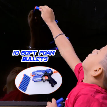 Bullet Shooting Toy with 10 Safe Soft Foam Bullets (SBG)