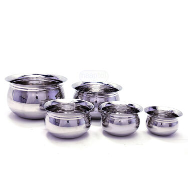 Stainless Steel 5 Pcs Cook & Serve Set (5SSG1)