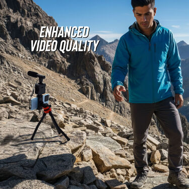 Remote Controlled Smart Video Making Kit with Inbuilt Flood Light + Mic + Tripod (SVMK2)