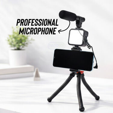 Remote Controlled Smart Video Making Kit with Inbuilt Flood Light + Mic + Tripod (SVMK2)