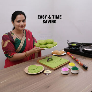 2 Pcs Stainless Steel Puri Roller Cutter + Dough Maker (DPR)