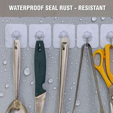 Pack of 10 Self Adhesive Hook Stickers (10HS)