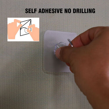 Pack of 10 Self Adhesive Hook Stickers (10HS)