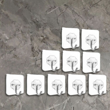 Pack of 10 Self Adhesive Hook Stickers (10HS)