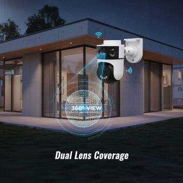Dual Lens WiFi Outdoor CCTV Camera With 360 View (CCTV34)
