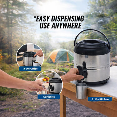 4 Ltr Stainless Steel Water Dispenser + 4 Stainless Steel Bottles (1D4B)