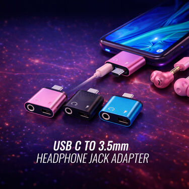 USB 3.5mm Headphone Jack & USB C Adapter (JACK1)