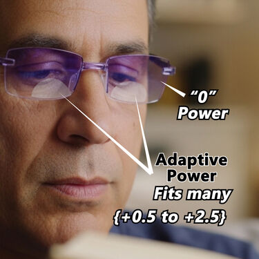 Rimless Foldable Bifocal Adaptive Power Reading Glasses Buy 1 Get 2 Free (3FBORG3)