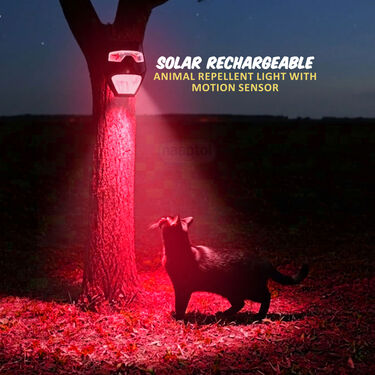 Solar Rrechargeable Animal Repellent light With Motion Sensor (LL37)