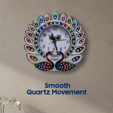 Royal Peacock Acrylic Designer Wall Clock (DWC)