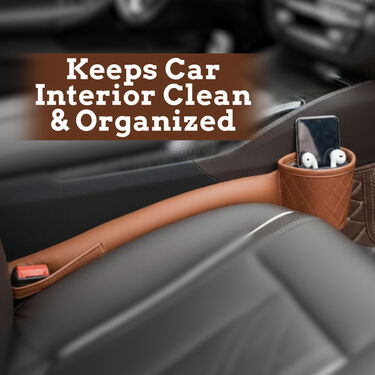 Car Seat Gap Filler Cushion With Bottle Holder (CSG2)