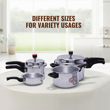 5 ltr+3ltr+2tr + 1.5 ltr Pressure Cooker Combo (4PC5)