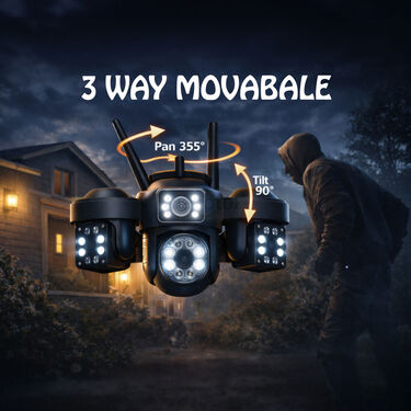 3 Lens WiFi Indoor & Outdoor Live CCTV Camera (CCTV39CS)