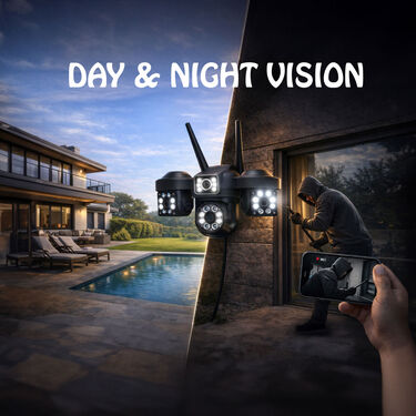 3 Lens WiFi Indoor & Outdoor Live CCTV Camera (CCTV39CS)