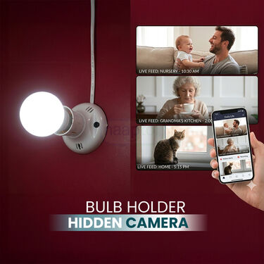 Hidden Bulb Holder Wifi live Camera (CCTV40)