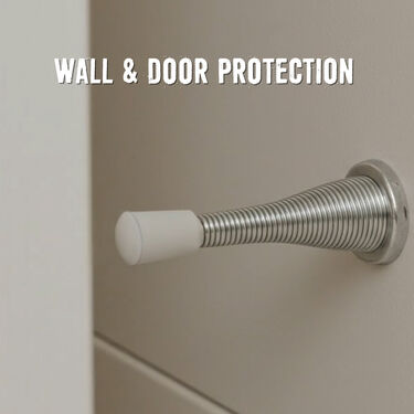 Spring Door Stopper with Rubber Tip (DS5)